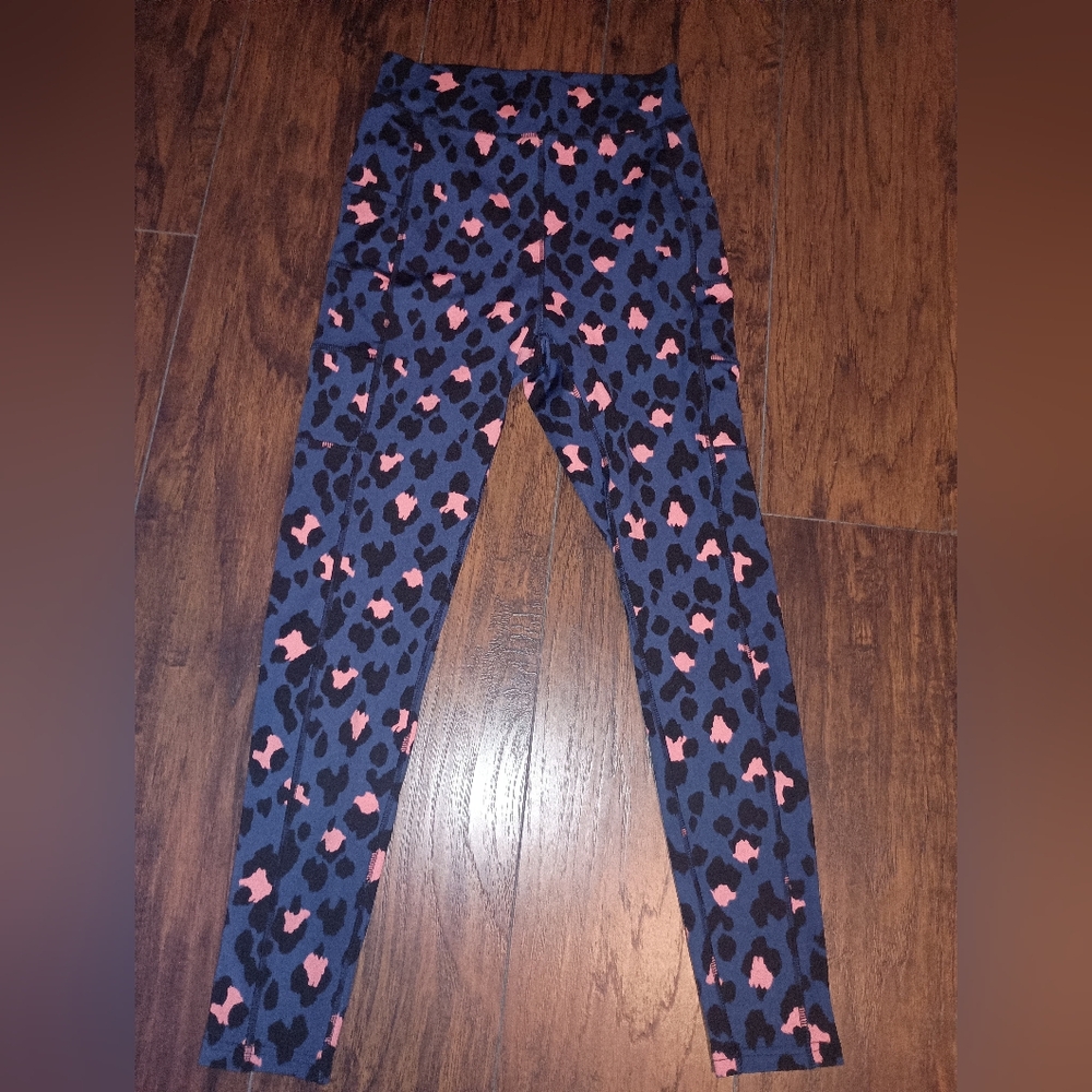 POP Fit Blue and Pink Patterned Leggings
